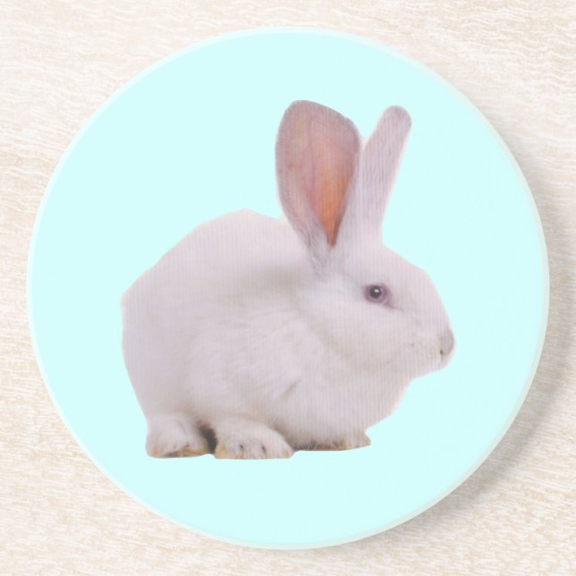 Kawaii Cute Bunny Rabbit Drink Coaster (Front)