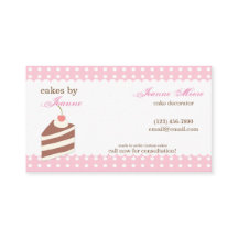 Kawaii CUTE Cake Bakery Business Card