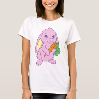 Kawaii Cute Cartoon Bunny Rabbit Carrot T-Shirt