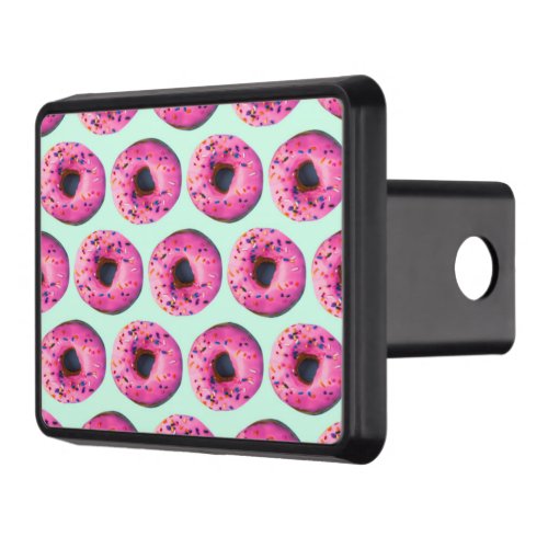 kawaii cute chic girly pattern mint and pink donut hitch cover