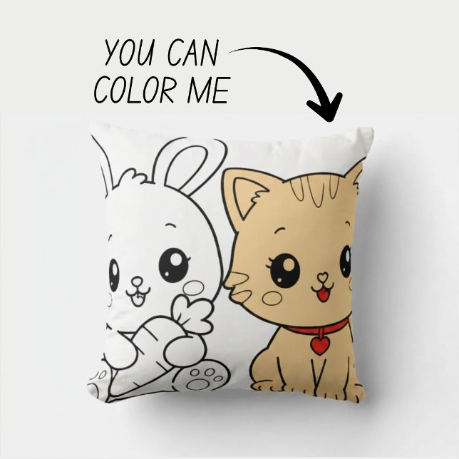 Kawaii Cute Coloring Book Pillow (Creator Uploaded)