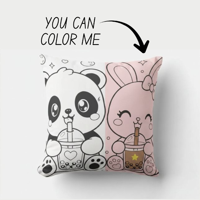 Kawaii Cute Coloring Book Pillow (Creator Uploaded)