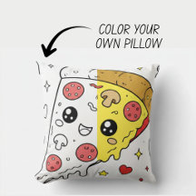 Kawaii Cute Coloring Book Pillow