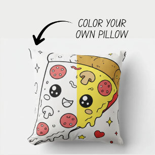 Kawaii Cute Coloring Book Pillow