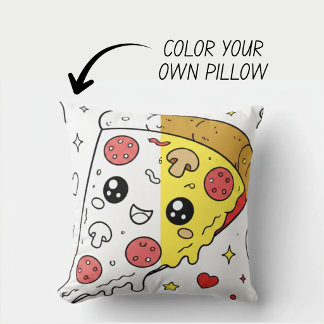 Kawaii Cute Coloring Book Pillow