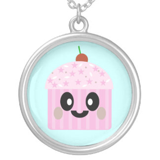 Kawaii Cute Cupcake Sterling Silver Necklace