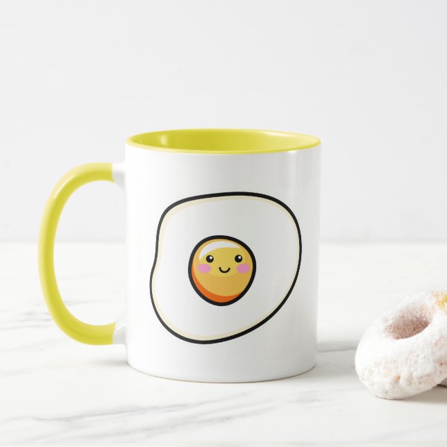 Kawaii Cute egg mug (With Donut)