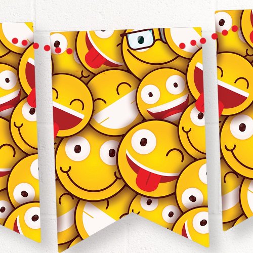 Kawaii Cute Emoji Emoticon Bunting Flags