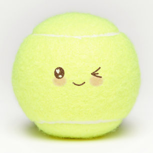 Kawaii Cute Emoticon Emoji Tennis Balls