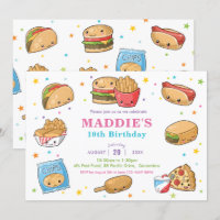 Kawaii Cute Fast Food Party Girl Birthday