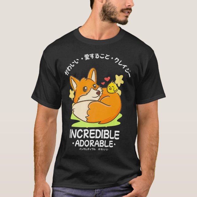 Kawaii Cute Fo And Chicken  Japanese  Incredible A T-Shirt (Front)