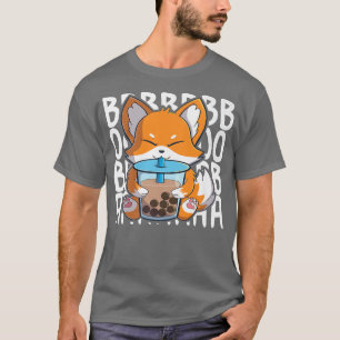 kawaii cute fox boba tea bubble tea for a T-Shirt
