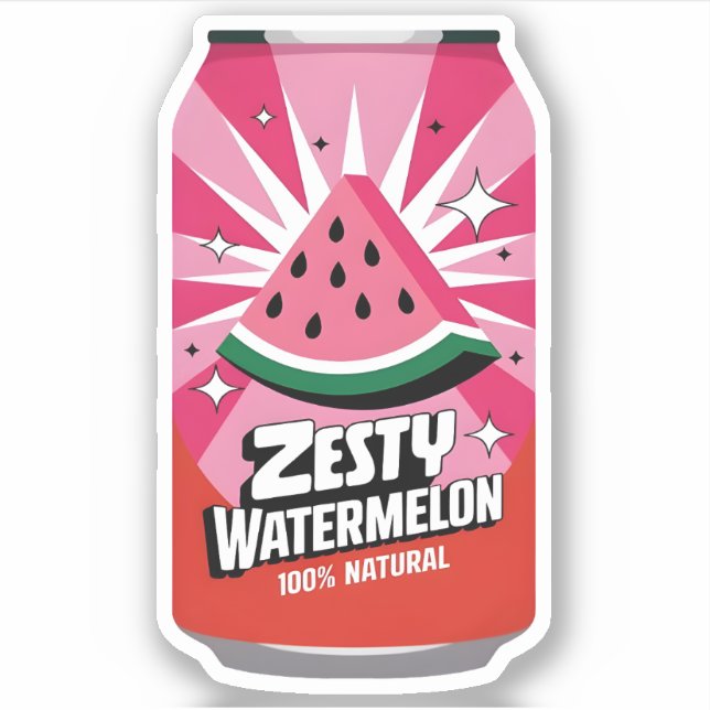 Kawaii Cute Fun Fruity Watermelon Juice Drink Sticker (Front)