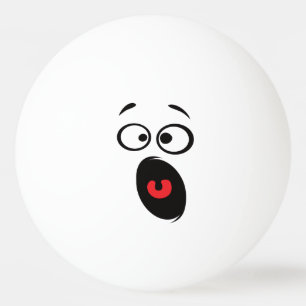 Kawaii Cute Funny Face. Emoji. Emoticon. Ping-Pong Ball