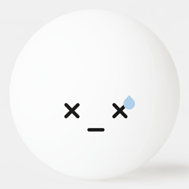 Kawaii Cute Funny Face. Emoji. Emoticon. Ping-Pong Ball (Front)