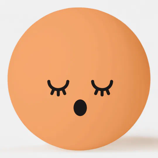 Kawaii Cute Funny Face Emoji Emoticon Ping Pong Ball Zazzle Com