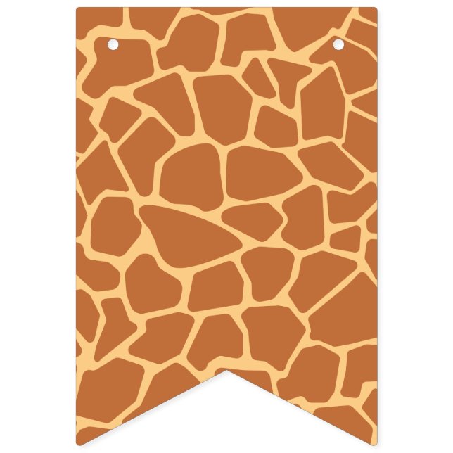 Kawaii Cute Giraffe Pattern. Bunting Flags (First Flag)