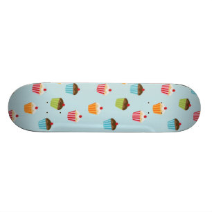 Kawaii cute girly cupcake cupcakes foodie pattern skateboard deck