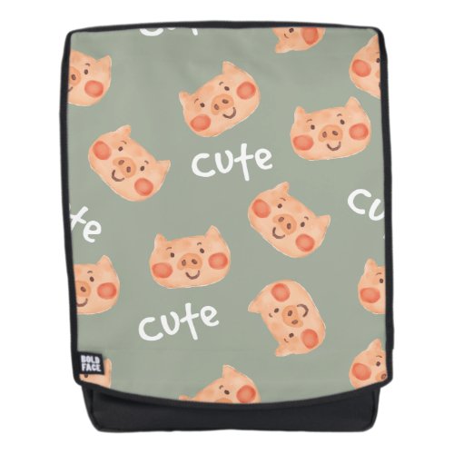 Kawaii Cute Happy Little Piggy Backpack