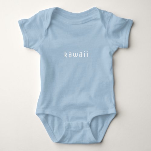 Kawaii Cute In Japanese Blue Baby Boy  Baby Bodysuit