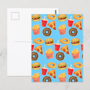 Kawaii Cute Junk Food Postcard