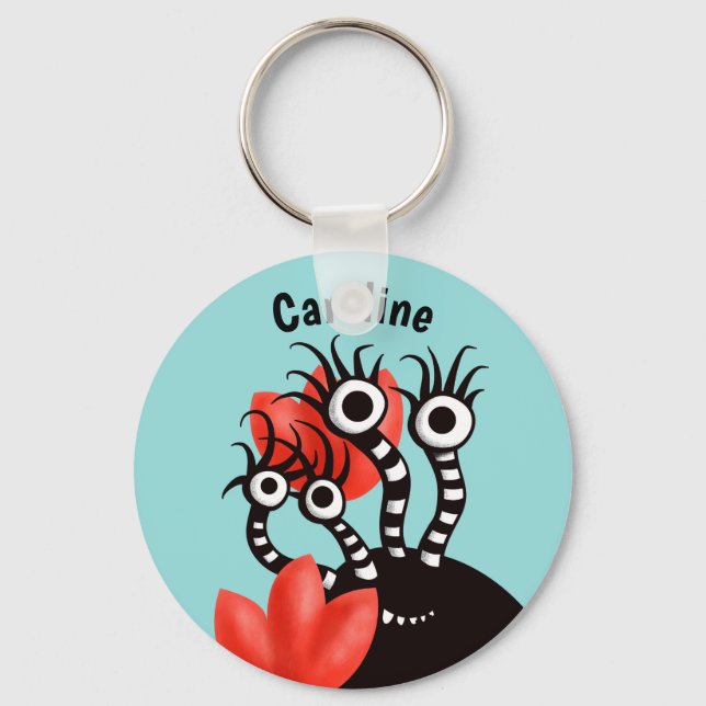 Kawaii Cute Monster Kids Keychain (Front)