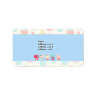 Kawaii Cute Pastel Bakery Address Label