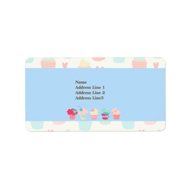 Kawaii Cute Pastel Bakery Address Label (Front)