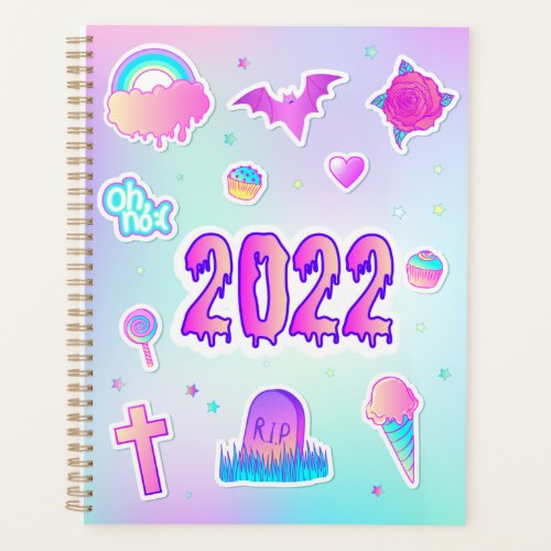 Kawaii Cute Pastel Goth 2022 Planner