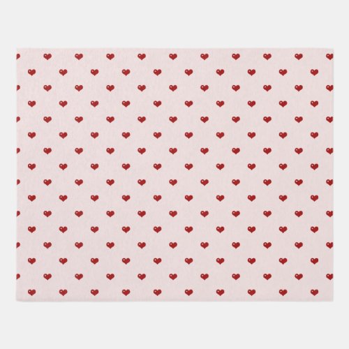 Kawaii cute pink and red heart 90s pattern rug