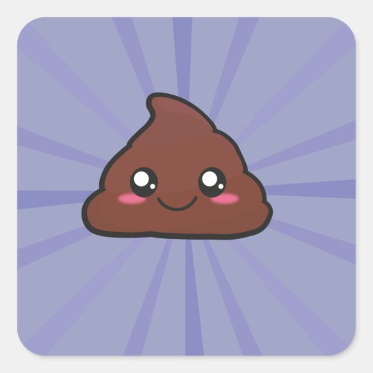 Kawaii cute poop sticker