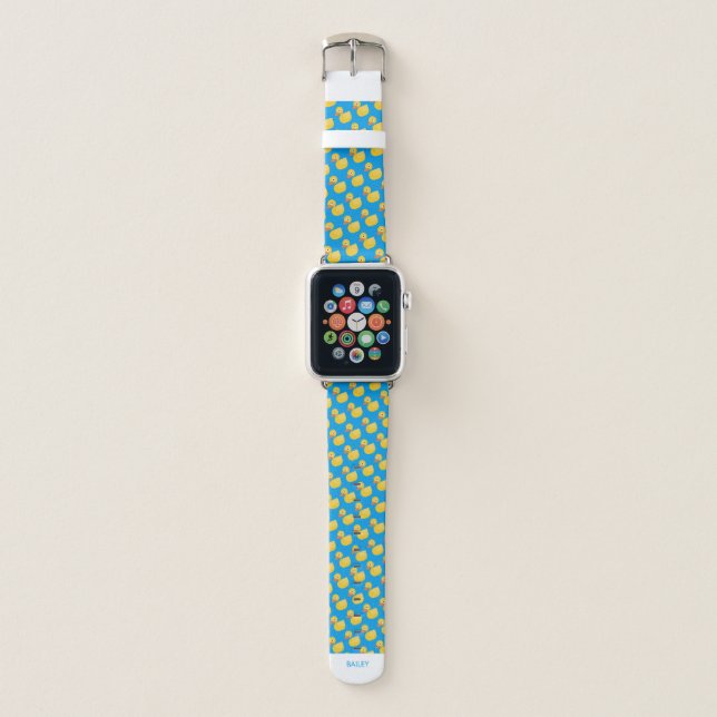 Kawaii Cute Rubber Ducky Apple Watch Band (Front)