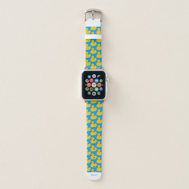 Kawaii Cute Rubber Ducky Apple Watch Band (Front)