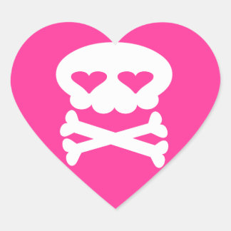 Kawaii Cute Skull Heart Sticker