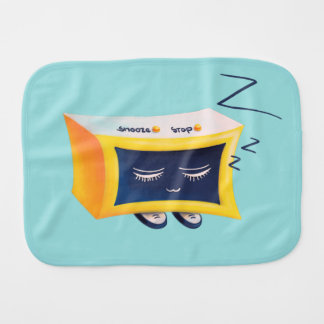 Kawaii Cute Sleeping Alarm Clock Character Baby Burp Cloth
