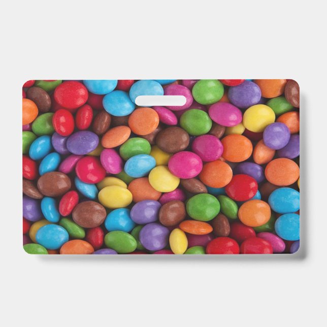 kawaii cute sweets rainbow colors chocolate candy badge (Front)