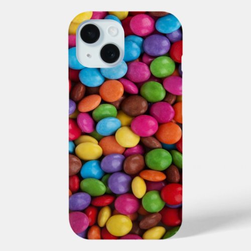 kawaii cute sweets rainbow colors chocolate candy iPhone 15 case