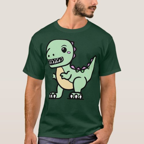 Kawaii Cute TRex Dinosaur T_Shirt