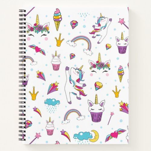 Kawaii Cute Unicorn Notebook