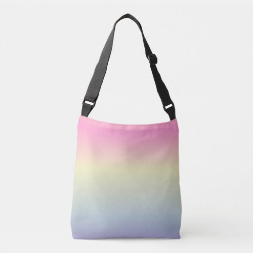 kawaii cute unicorn pink pastel rainbow colors crossbody bag