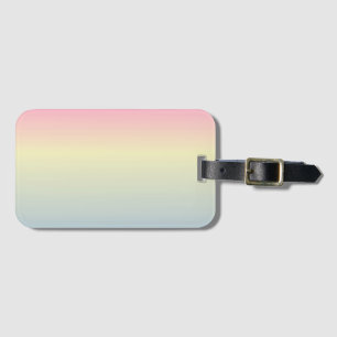 kawaii cute unicorn pink pastel rainbow colors luggage tag