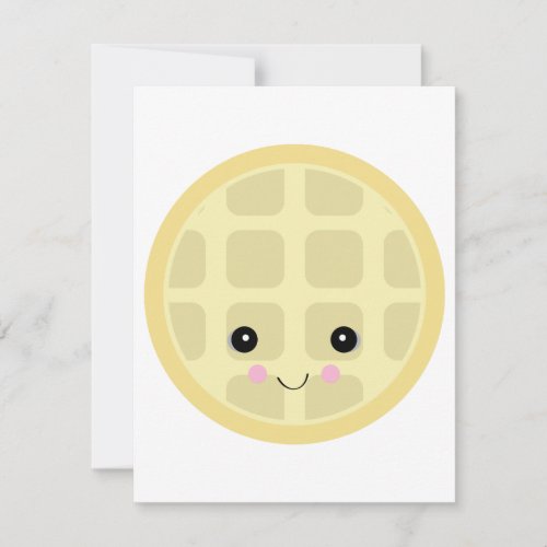 kawaii cute waffle custom invites