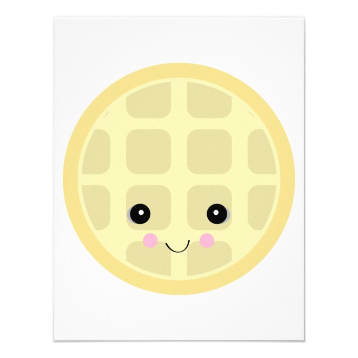 kawaii cute waffle custom invites