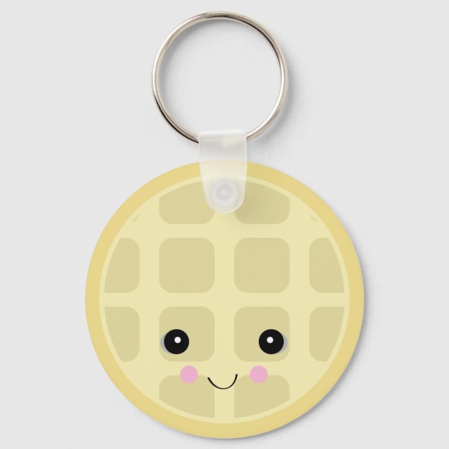 kawaii cute waffle keychain (Front)