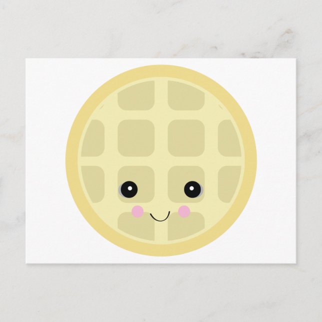 kawaii cute waffle postcard (Front)