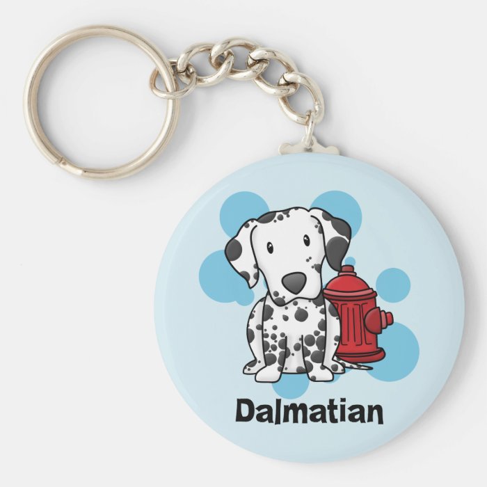 Kawaii Dalmatian & Fire Hydrant Keychain