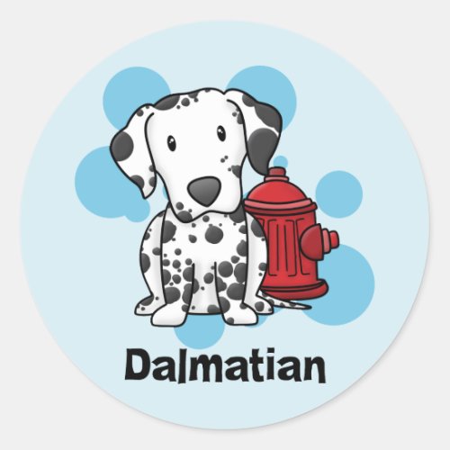 Kawaii Dalmatian  Fire Hydrant Stickers