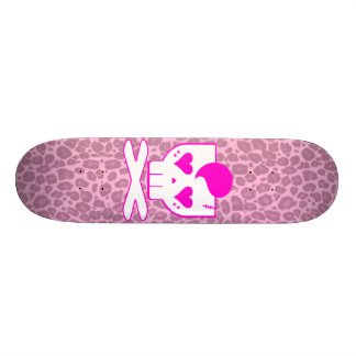 KAWAII DEATHROCK SKULL PINK LEOPARD DECK