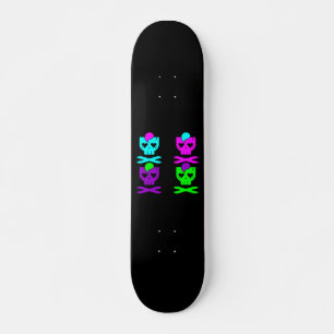 KAWAII DEATHROCK SKULLS MULTICOLOUR SKATEBOARD DECK