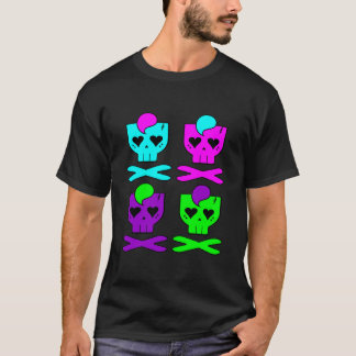 KAWAII DEATHROCK SKULLS MULTICOLOUR T-Shirt